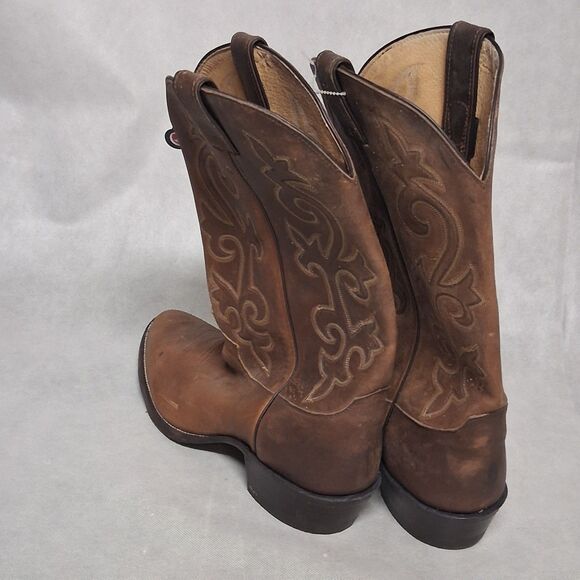 Justin Buck Bay Apache Cowboy Boots Brown 12 E Model 2253 New - CONDITION ISSUES main image 8